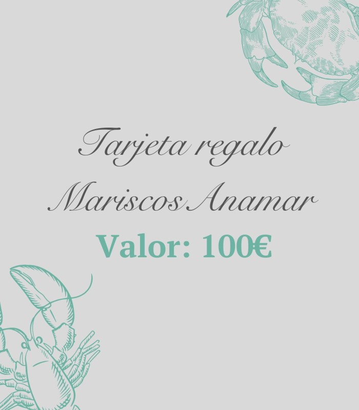 Tarjeta regalo Mariscos Anamar 100€ – Regala pescado y marisco del Cantábrico
