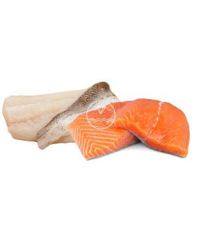 Pack de pescado limpio merluza y salmón | Pescadería online | Comprar pescado online