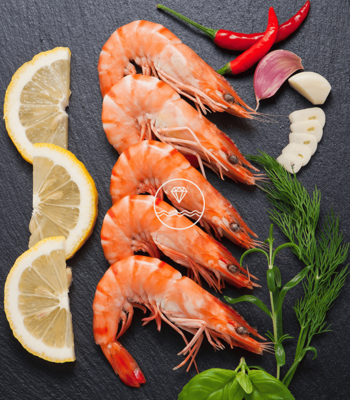 Langostinos de la Mariscada Brisa del Mar de Mariscos Anamar